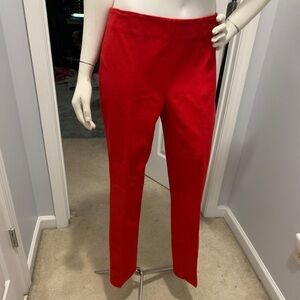 Doncaster Women’s Size 4 Red “casual” dress pants flat front, side zip, Perfect!